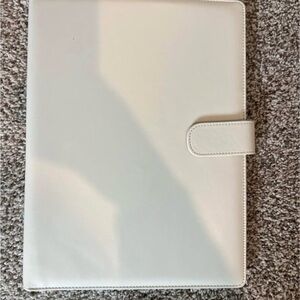 White Folio Case with Magnetic Closure